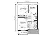 European Style House Plan - 2 Beds 1.5 Baths 1262 Sq/Ft Plan #138-212 