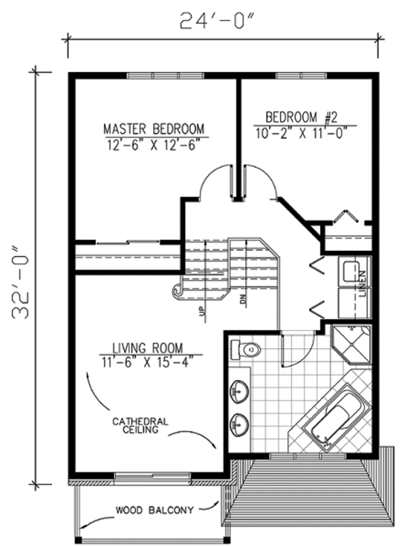 European Floor Plan - Upper Floor Plan #138-212