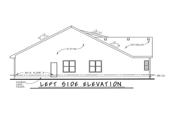 Exterior - Other Elevation for Craftsman House Plan #20-1745 - 3 bed, 2 bath