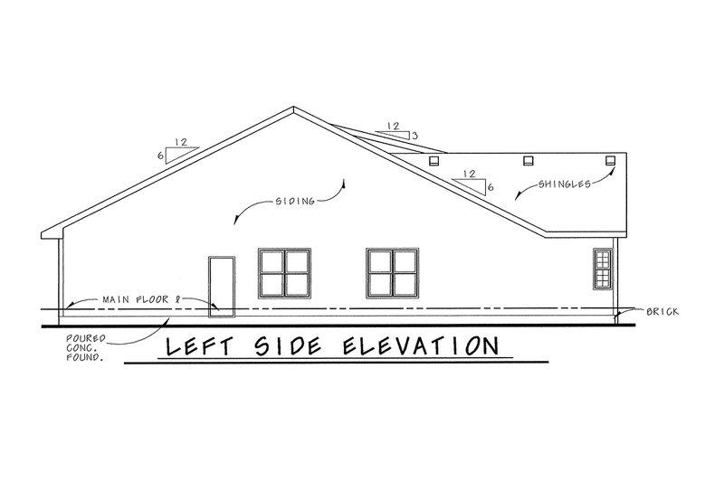 Dream House Plan - Exterior - Other Elevation for Craftsman House Plan #20-1745 - 3 bed, 2 bath