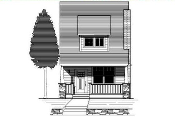 Exterior - Front Elevation for Craftsman House Plan #423-3 - 3 bed, 2 bath