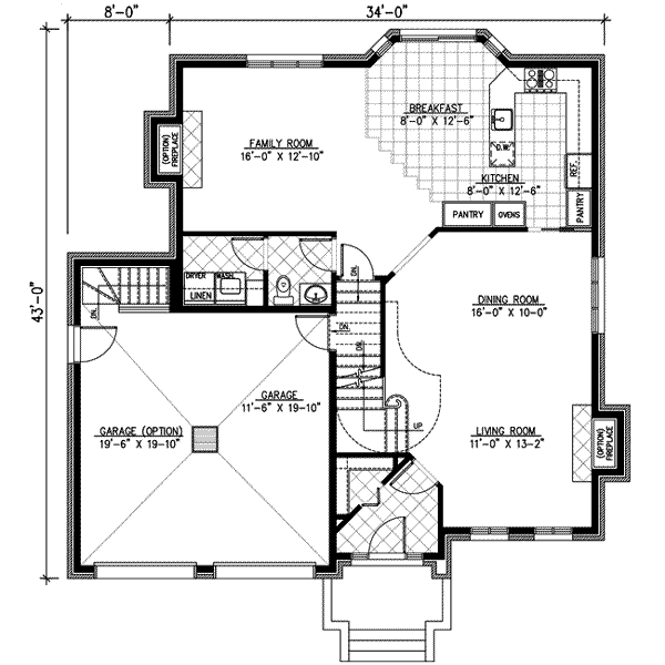 European Floor Plan - Main Floor Plan #138-130