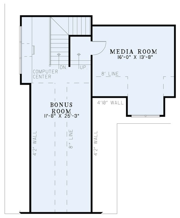 Craftsman Floor Plan - Upper Floor Plan #17-2374