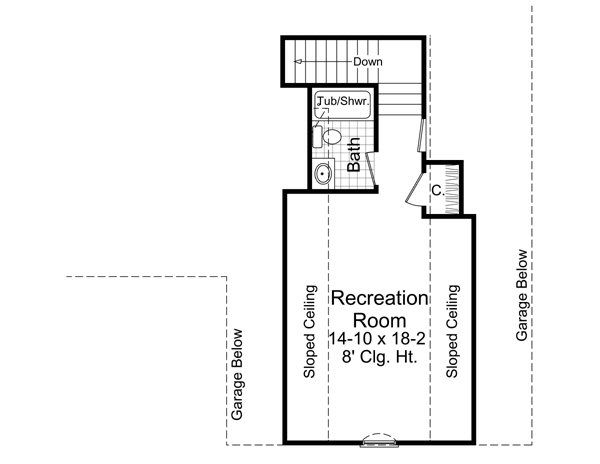 House Design - Traditional Floor Plan - Upper Floor Plan #21-210