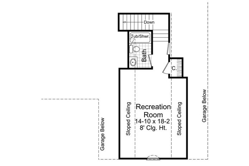 House Design - Floor Plan - Upper Floor for Traditional House Plan #21-210 - 4 bed, 3.5 bath