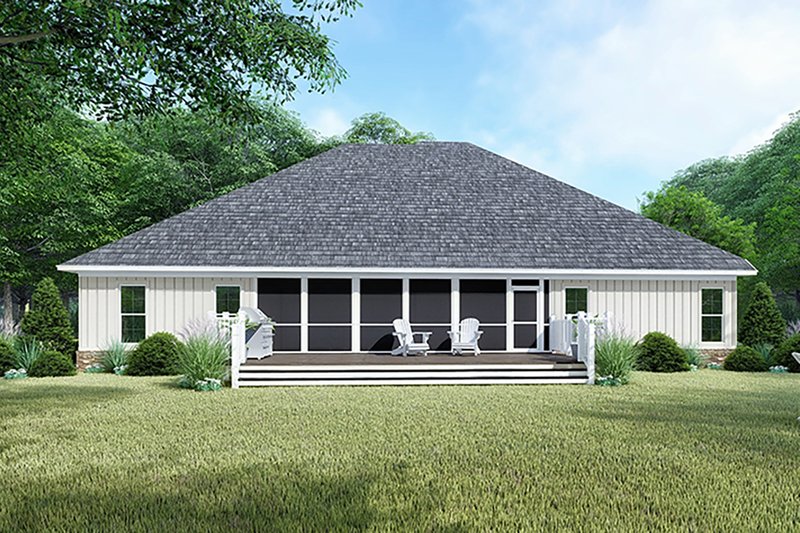 House Plan Design - Exterior - Rear Elevation for Craftsman House Plan #923-144 - 4 bed, 3.5 bath
