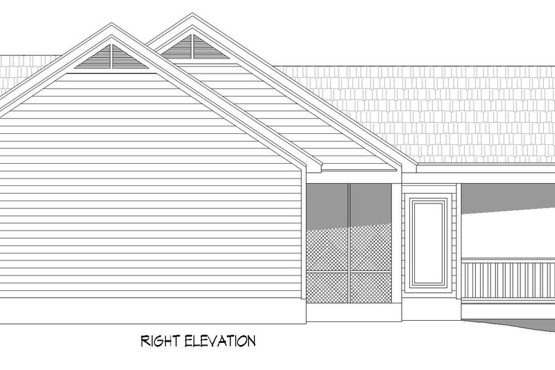 House Blueprint - Exterior - Other Elevation 1 for Southern House Plan #932-780 - 2 bed, 2 bath