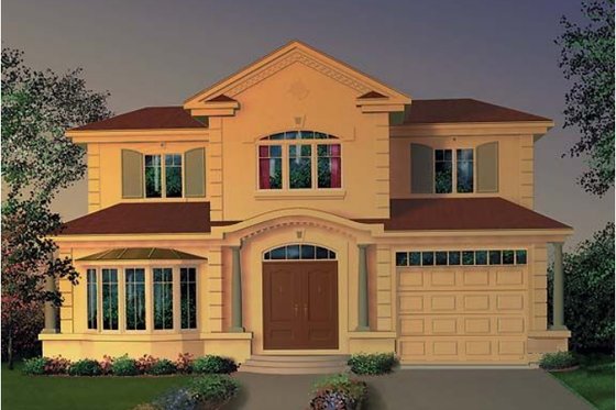 Exterior - Front Elevation House Plan #23-490 - 4 bed, 2.5 bath