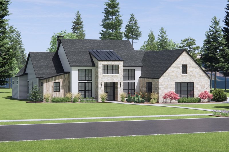 House Design - Exterior - Front Elevation 3 for European House Plan #1096-55 - 4 bed, 4.5 bath