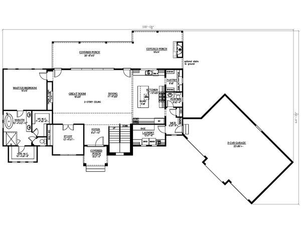 House Blueprint - Modern Floor Plan - Main Floor Plan #437-133