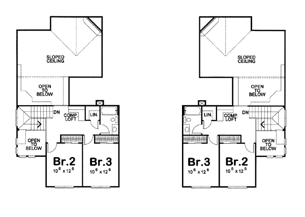 House Plan Design - Cottage Floor Plan - Upper Floor Plan #20-1351