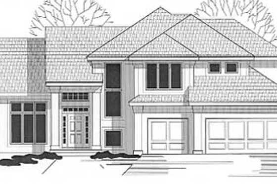Exterior - Front Elevation for Traditional House Plan #67-491 - 5 bed, 3.5 bath