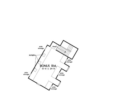 Floor Plan - Upper Floor for European House Plan #929-4 - 4 bed, 4 bath
