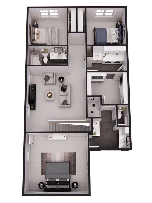 Home Plan - Floor Plan - Upper Floor 1 for Craftsman House Plan #51-1545 - 3 bed, 2.5 bath
