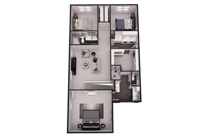 Home Plan - Floor Plan - Upper Floor 1 for Craftsman House Plan #51-1545 - 3 bed, 2.5 bath