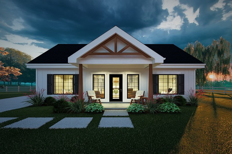 Dream House Plan - Exterior - Other Elevation for Farmhouse House Plan #126-236 - 2 bed, 2 bath