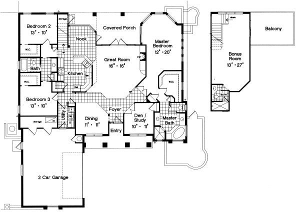European Floor Plan - Main Floor Plan #417-298