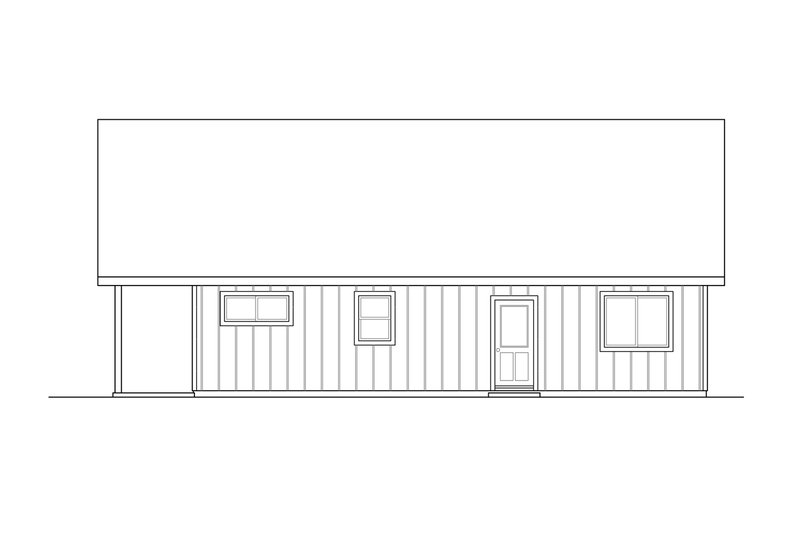 House Design - Exterior - Other Elevation 1 for Cabin House Plan #124-1128 - 2 bed, 2 bath