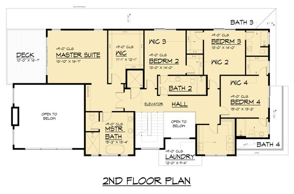 Home Plan - Contemporary Floor Plan - Upper Floor Plan #1066-294
