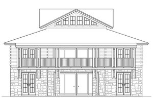 Exterior - Rear Elevation for Country House Plan #426-17 - 5 bed, 4 bath