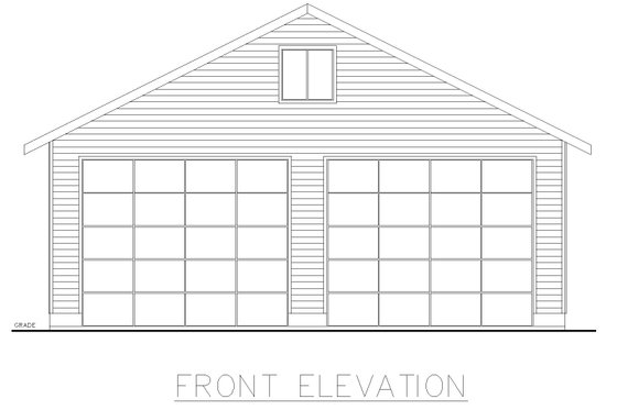 Exterior - Front Elevation 3 for Traditional House Plan #117-367, 0 bath