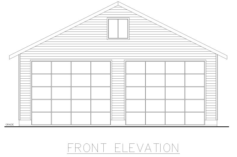Home Plan - Exterior - Front Elevation 3 for Traditional House Plan #117-367, 0 bath