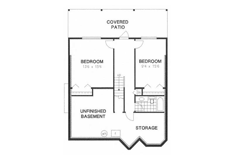 House Plan Design - Floor Plan - Lower Floor for Ranch House Plan #18-4518 - 3 bed, 3 bath