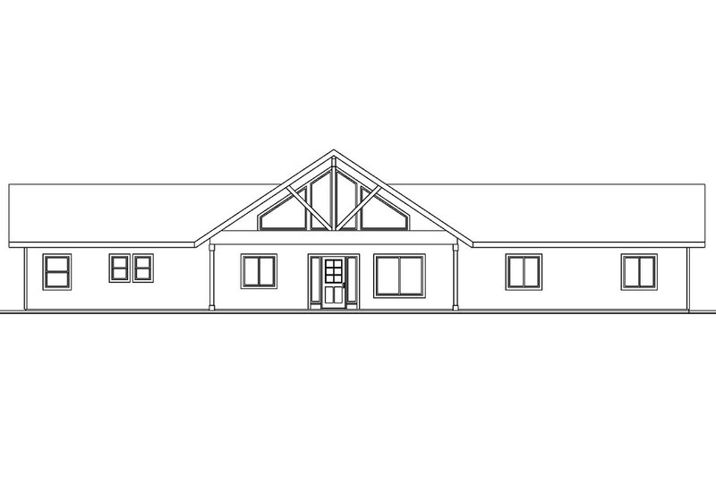 Home Plan - Exterior - Rear Elevation for Contemporary House Plan #124-624 - 3 bed, 2.5 bath