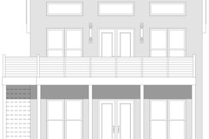 Exterior - Front Elevation 3 for Contemporary House Plan #932-1065 - 2 bed, 2 bath