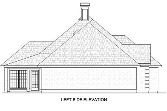 Exterior - Other Elevation 1 for European House Plan #45-337 - 4 bed, 2 bath