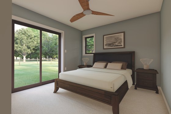 Interior - Master Bedroom for Bungalow House Plan #126-208 - 2 bed, 1.5 bath