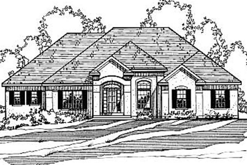 Dream House Plan - European Exterior - Front Elevation Plan #31-105