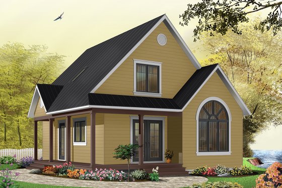 Exterior - Front Elevation 3 for Cottage House Plan #23-824 - 3 bed, 2 bath