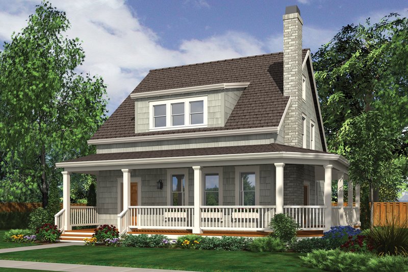 Architectural House Design - Cottage Exterior - Front Elevation Plan #48-572