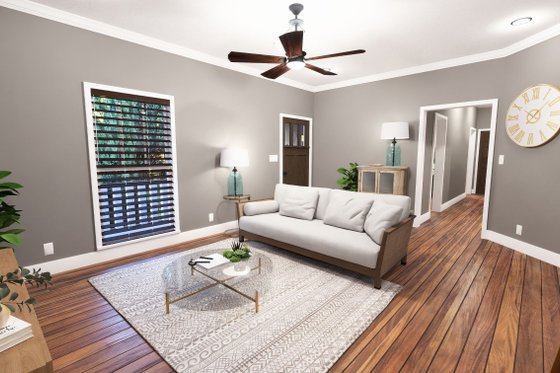 Interior - Family Room for Craftsman House Plan #44-179 - 4 bed, 2 bath