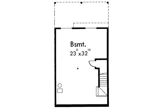 Floor Plan - Lower Floor for Traditional House Plan #303-398 - 2 bed, 2.5 bath