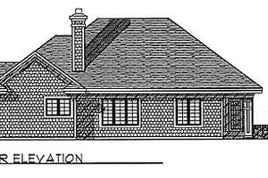 Exterior - Rear Elevation for Traditional House Plan #70-275 - 3 bed, 2 bath