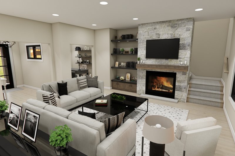 Architectural House Design - Interior - Family Room 1 for Bungalow House Plan #51-1381 - 3 bed, 3.5 bath