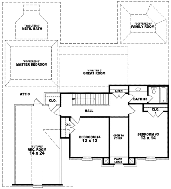 European Floor Plan - Upper Floor Plan #81-965