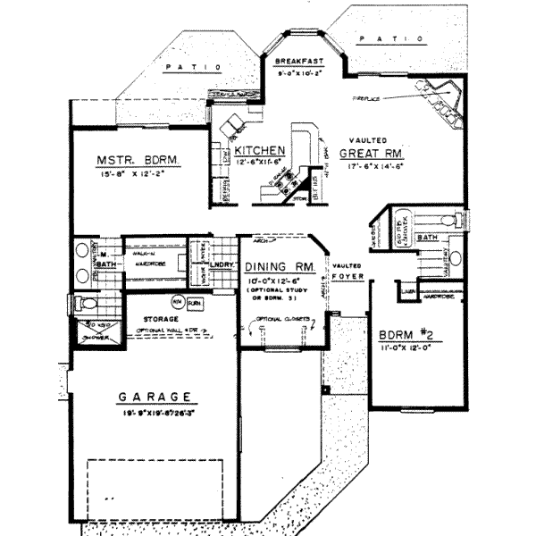 Traditional Floor Plan - Main Floor Plan #303-307