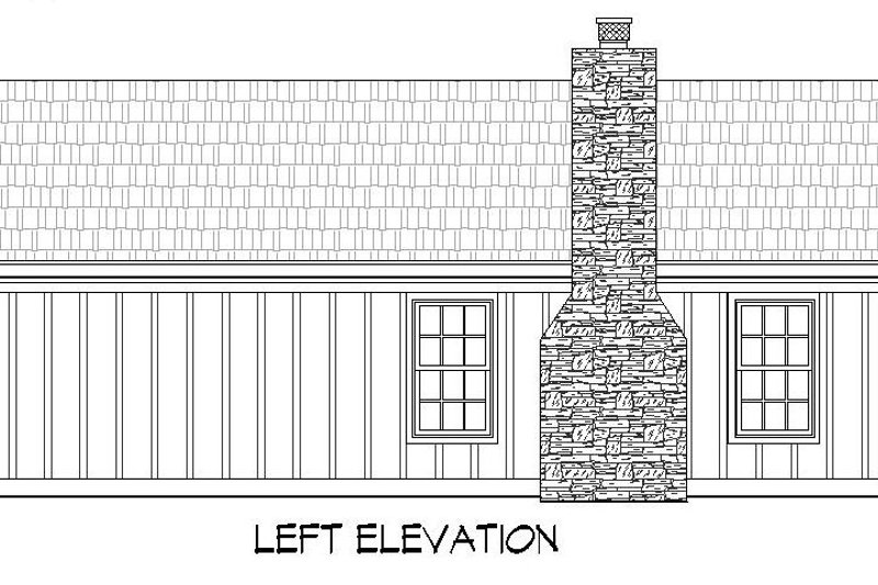 Architectural House Design - Exterior - Other Elevation for Country House Plan #932-199 - 2 bed, 1 bath