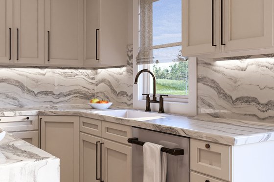 Interior - Kitchen for Traditional House Plan #455-82 - 3 bed, 2 bath