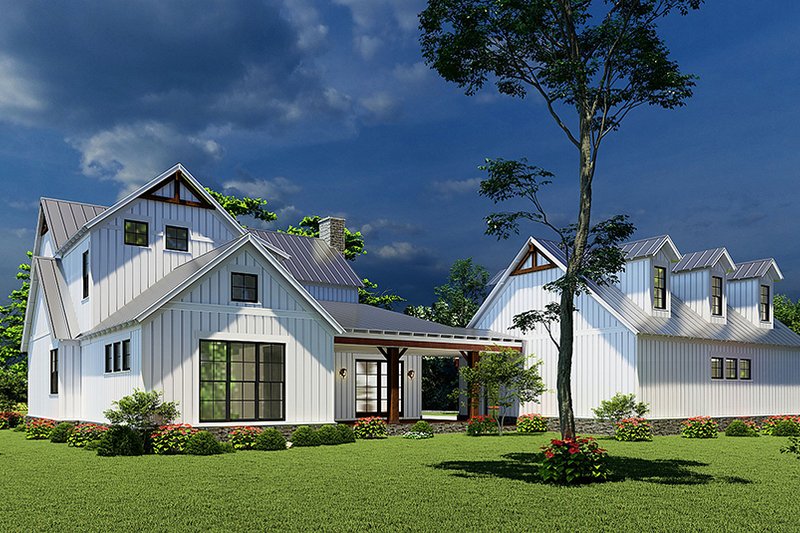 House Blueprint - Exterior - Rear Elevation for Farmhouse House Plan #923-273 - 4 bed, 3.5 bath