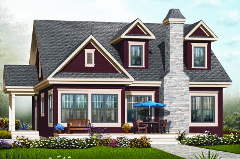Home Plan - Exterior - Front Elevation 3 for Country House Plan #23-2241 - 3 bed, 2 bath