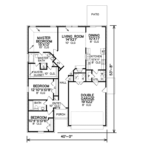 Traditional Floor Plan - Main Floor Plan #65-372