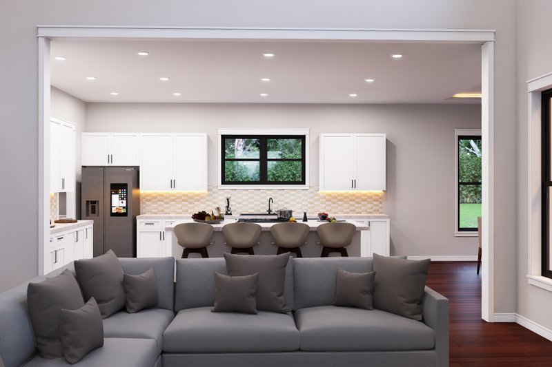 House Blueprint - Interior - Family Room 1 for Farmhouse House Plan #932-1434 - 5 bed, 5.5 bath