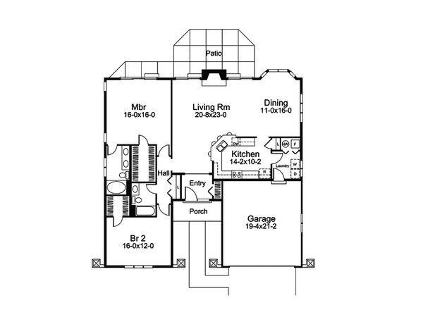 House Plan Design - Mediterranean Floor Plan - Main Floor Plan #57-679
