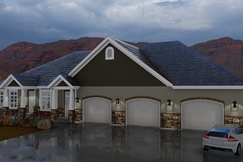 Architectural House Design - Exterior - Front Elevation 4 for Craftsman House Plan #1060-237 - 2 bed, 3 bath