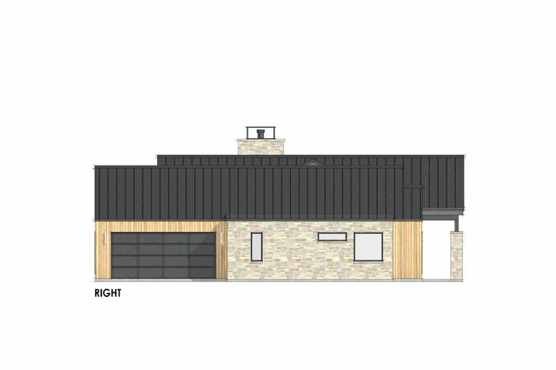 House Design - Exterior - Other Elevation 1 for Modern House Plan #1096-59 - 4 bed, 3.5 bath