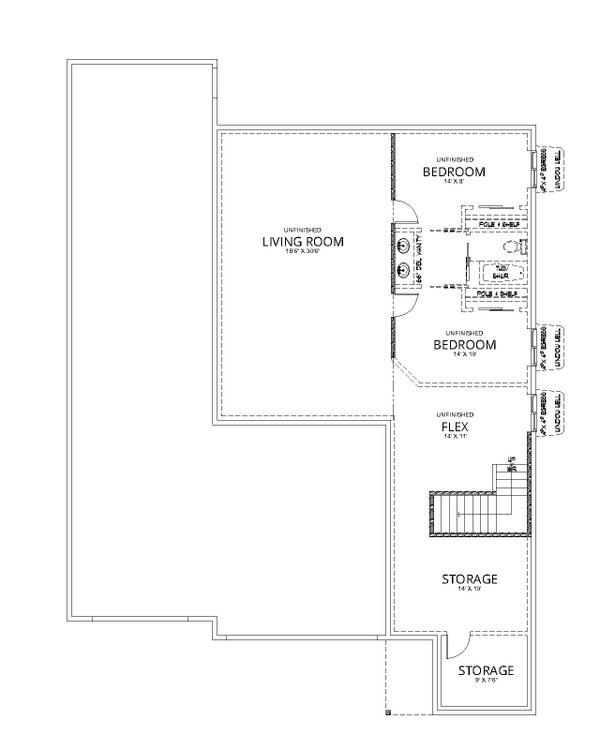 Modern Floor Plan - Lower Floor Plan #112-189